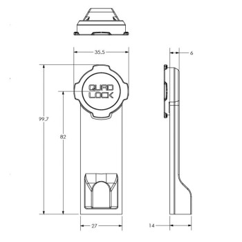 Adaptateur Tripod Quad Lock