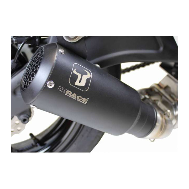 Ligne complète homologuée IXRACE MK2 INOX BLACK MT-07 21-