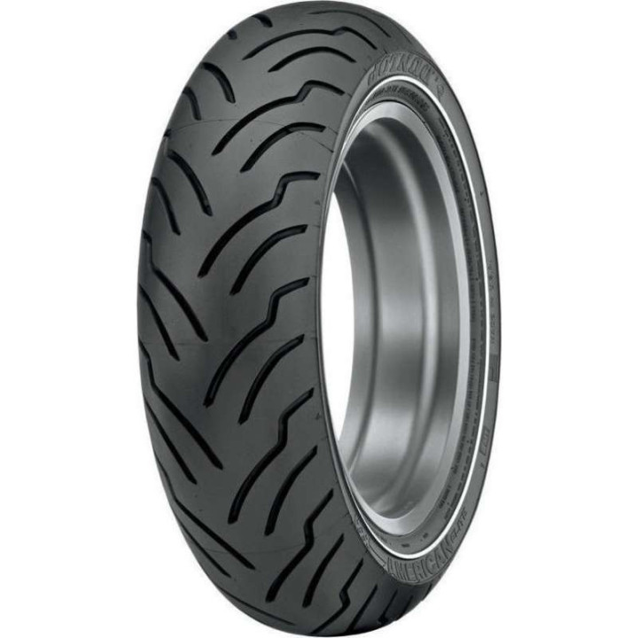 Pneu arrière flancs blancs fins Dunlop AMERICAN ELITE NW MT90 B 16 M/C 74H TL