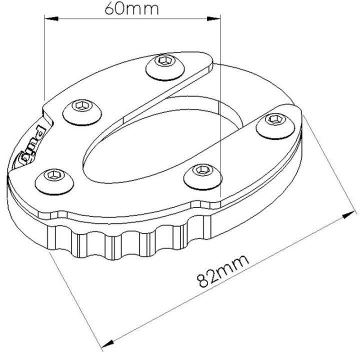 Puig side stand extension 20198N Kawasaki Z650 Z900 Puig side stand extension 20198N Kawasaki Z650 Z900