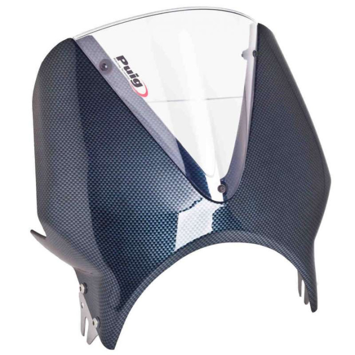 Pare-brise universel Puig VISION CARBONE (003C) 33 cm