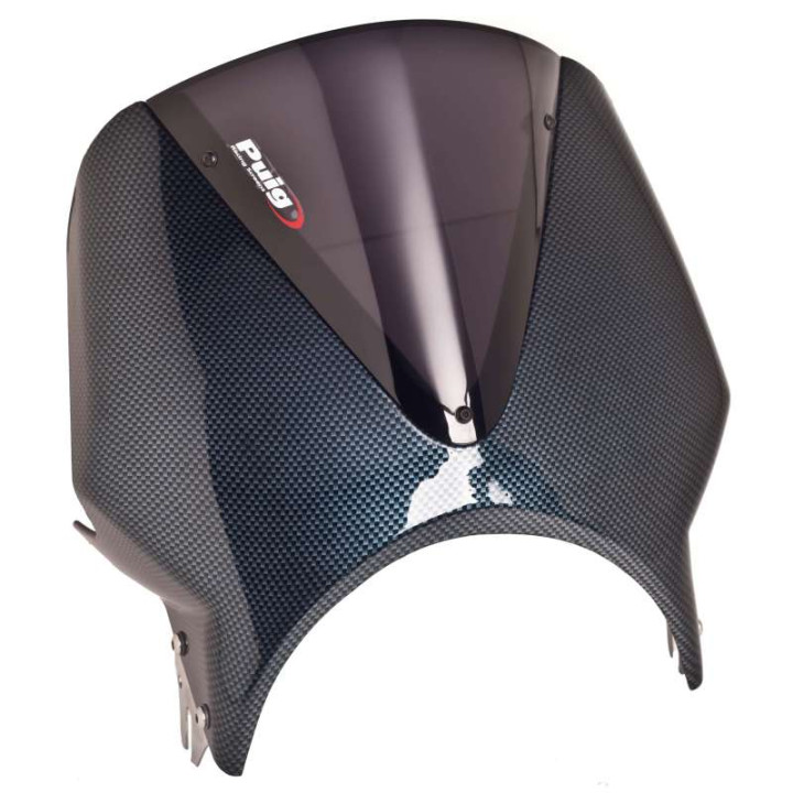 Pare-brise universel Puig VISION CARBONE (003C) 33 cm