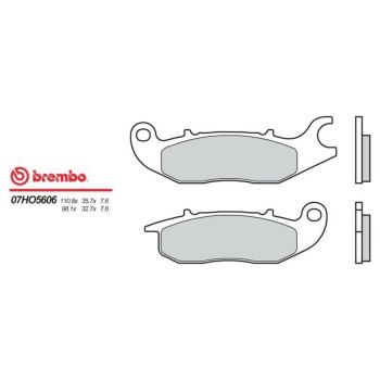 Plaquettes de frein moto organique Brembo 07HO5606 Honda CBR/CBF 125