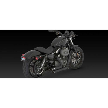 Complete line Vance &amp- Hines SHORTSHOTS black (47219) Harley SPORTSTER 04-13