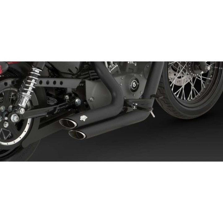 Ligne complète Vance & Hines SHORTSHOTS noir (47219) Harley SPORTSTER 04-13