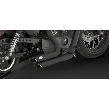 Complete line Vance &amp- Hines SHORTSHOTS black (47219) Harley SPORTSTER 04-13