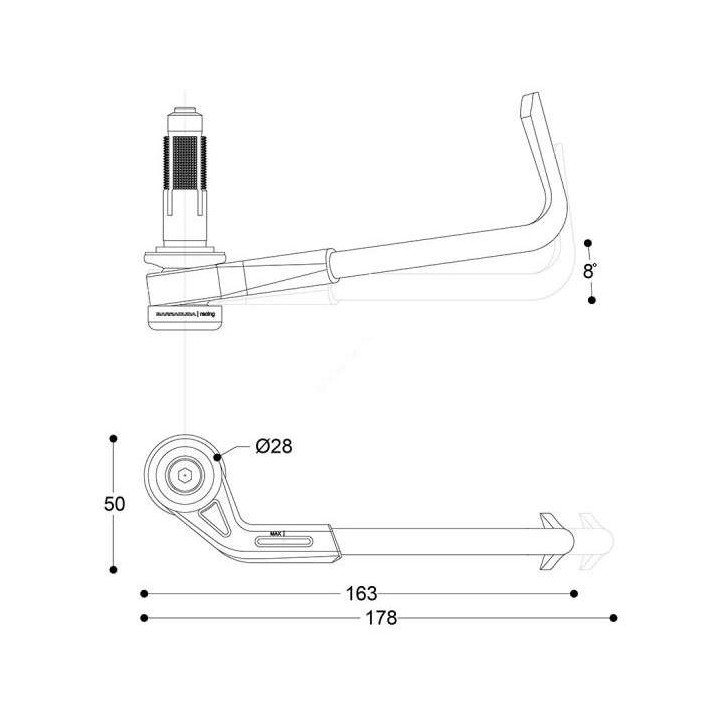 Barracuda PRO-TECT B-LUX motorcycle lever guard