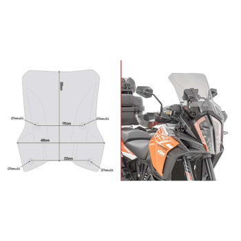 Bulle fumée Givi (D7706S) KTM SUPER ADVENTURE 1290 R/S
