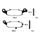 Brake pads motorcycle metal fried Tecnium MF205