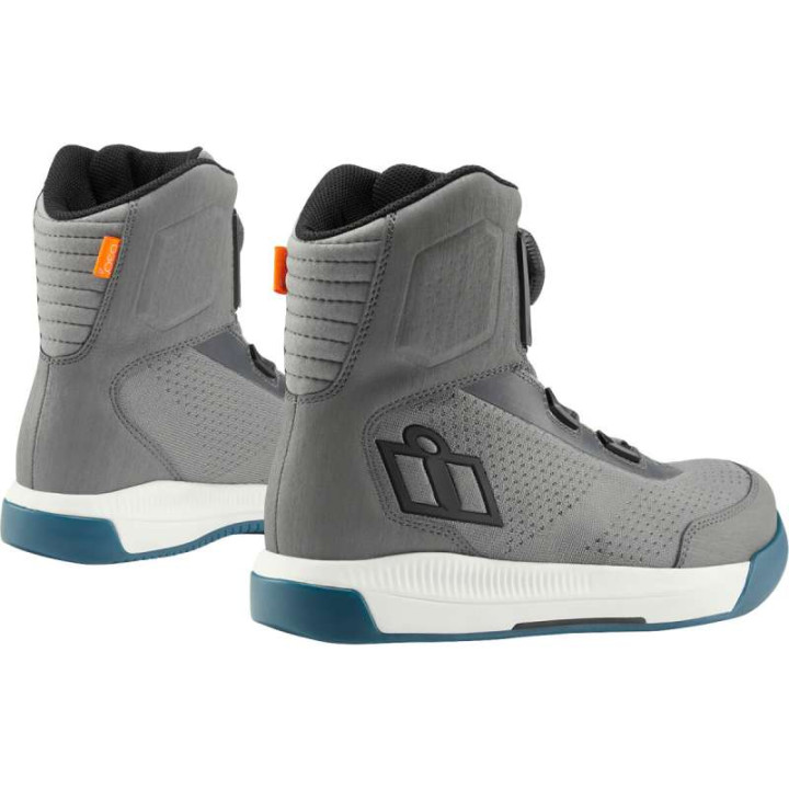 Icon OVERLORD VENTED Grey motorcycle shoes