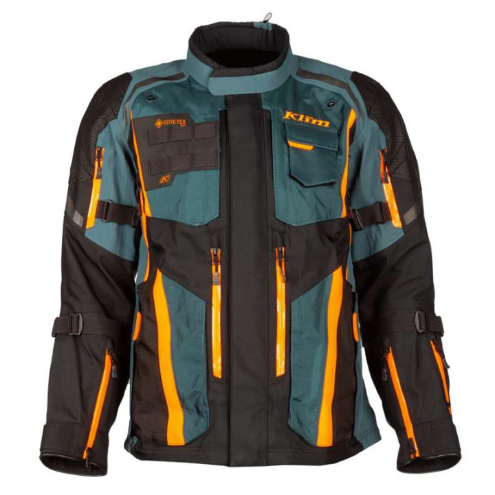 Veste moto Klim BADLANDS PRO 2022 Petrol Strike Orange