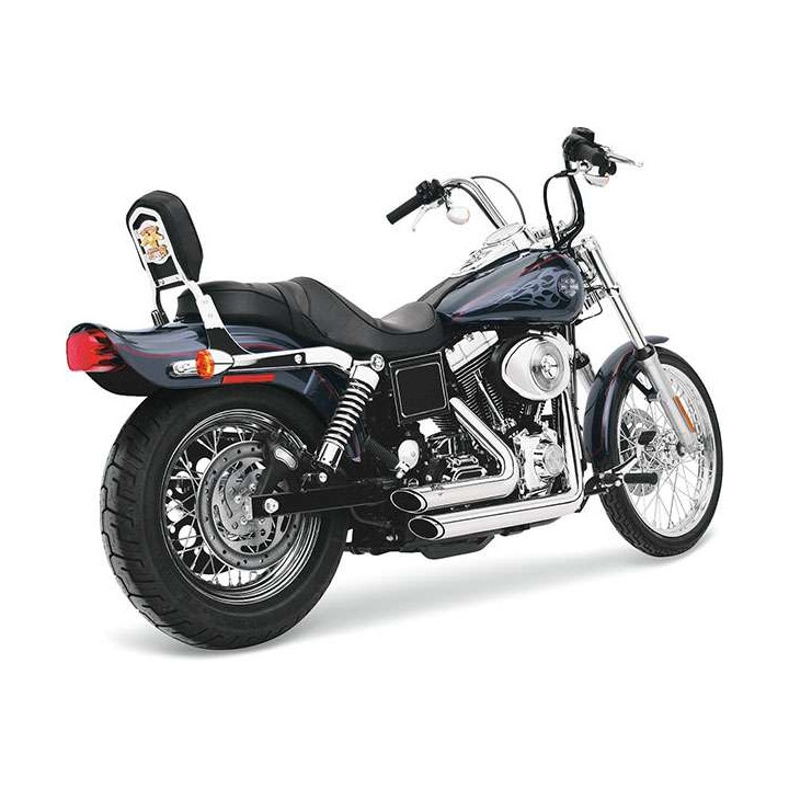 Échappement Vance & Hines SHORTSHOTS CHROME (17213) Harley DYNA 91-05