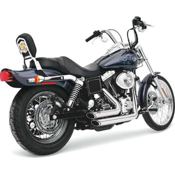 Échappement Vance & Hines SHORTSHOTS CHROME (17213) Harley DYNA 91-05