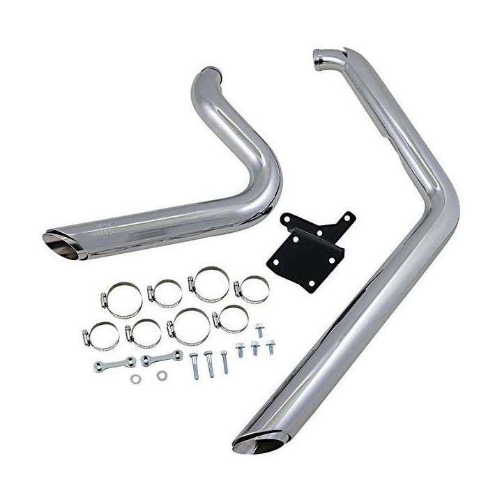 Échappement Vance & Hines SHORTSHOTS CHROME (17213) Harley DYNA 91-05