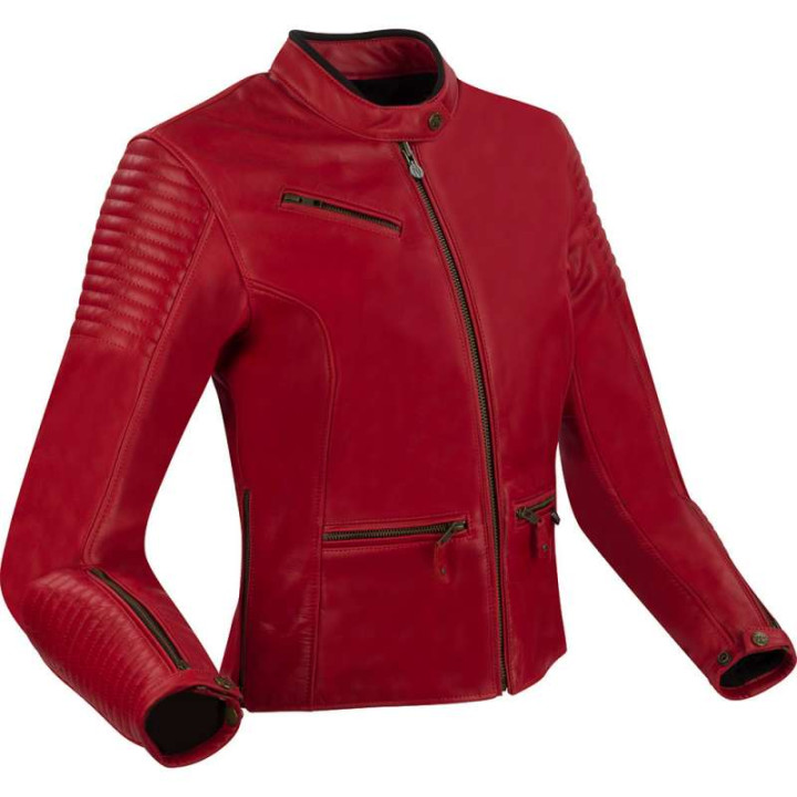 Blouson moto femme Segura LADY CURVE ROUGE