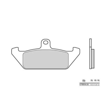 Plaquettes de frein organique BREMBO 07BB0606