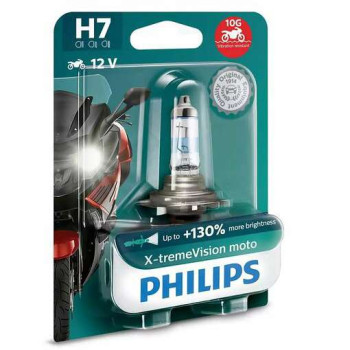 Ampoule phare Philips XtremeVision Moto +130% H7 12V 55W PX26D Ampoule phare Philips XtremeVision Moto +130% H7 12V 55W PX26D