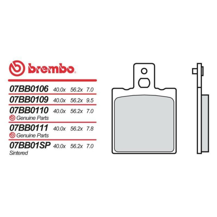 Brembo organic brake pads 07BB0106
