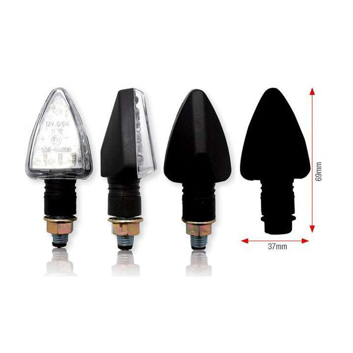 Clignotants moto Bihr TRI leds courts