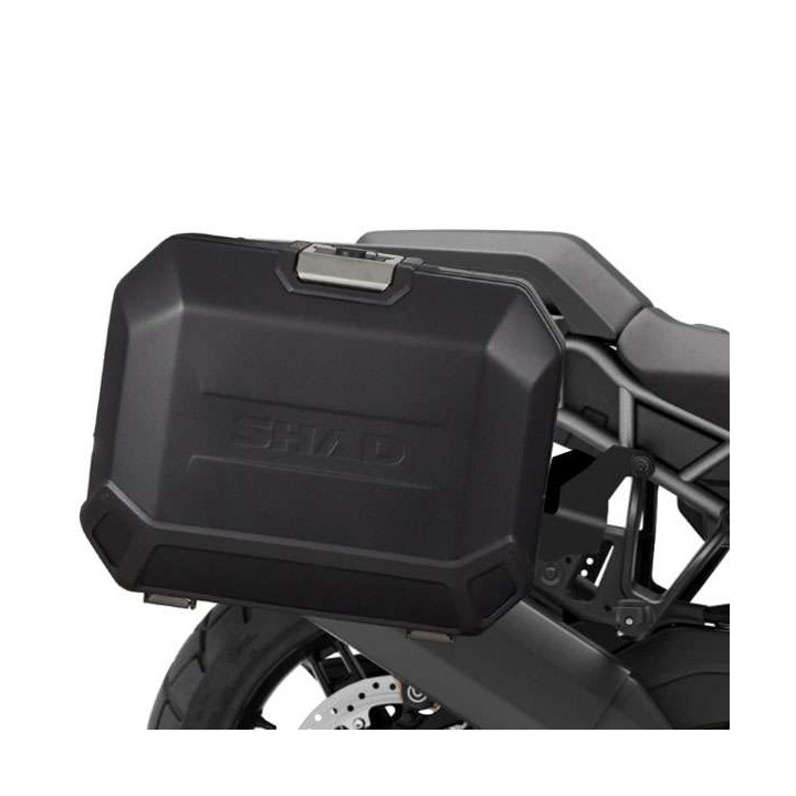Shad TERRA TR36/TR47 BLACK aluminum suitcase kit + 4P brackets (H0PN114P) PAN AMERICA