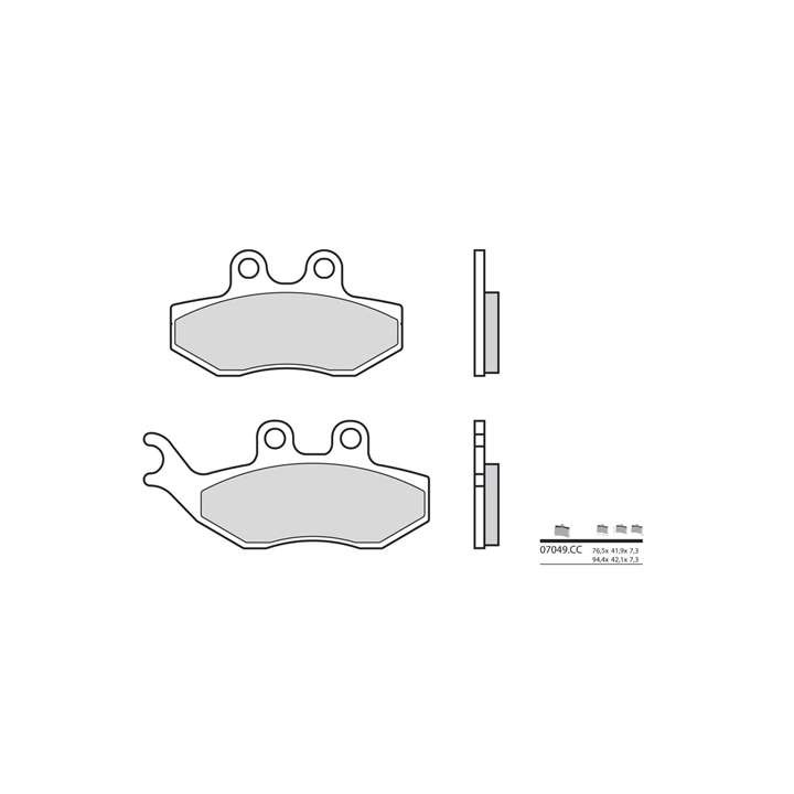Ceramic carbon brake pads BREMBO 07049CC