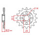 Pignon JT 15 dents pas 525 type 741