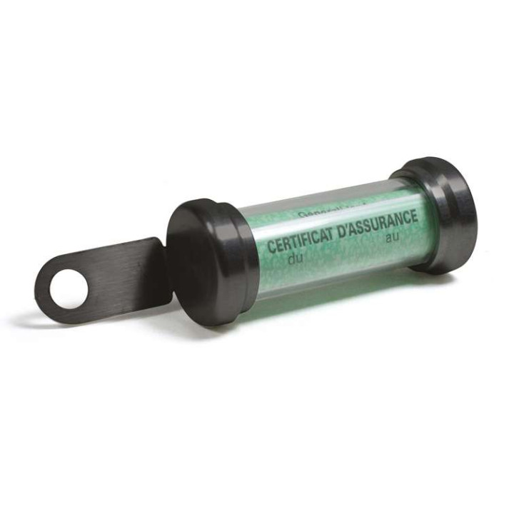 Support vignette d'assurance Chaft cylindrique