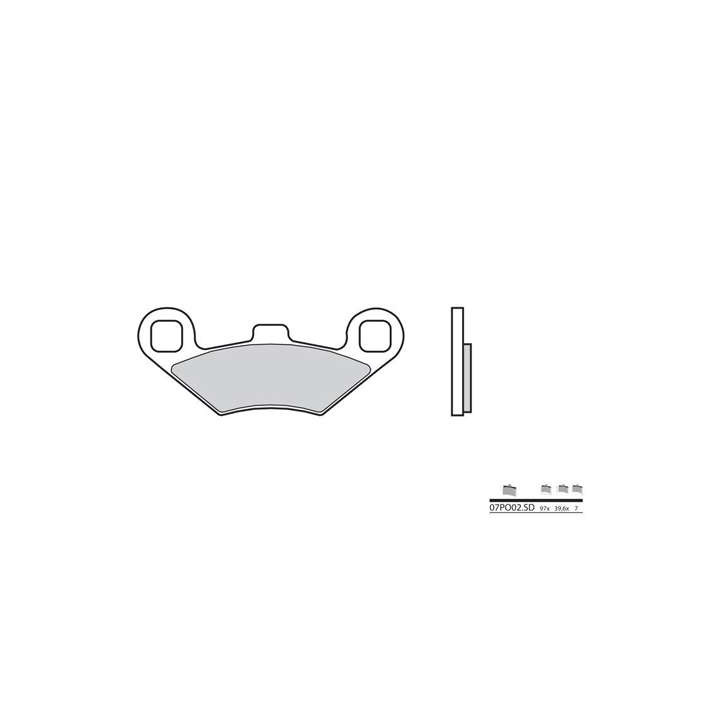 Plaquettes de frein sinter BREMBO 07PO02SD
