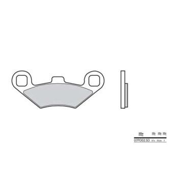 Plaquettes de frein sinter BREMBO 07PO02SD