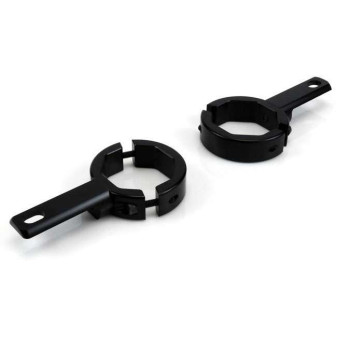 Kit fixation feux DENALI sur tubes de fourche standard 39-49mm (Noir)