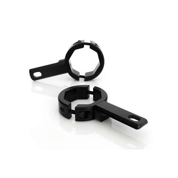 Kit fixation feux DENALI sur tubes de fourche standard 39-49mm (Noir)