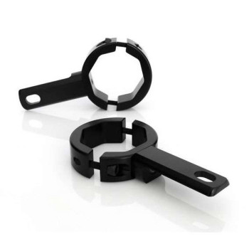 Kit fixation feux DENALI sur tubes de fourche standard 39-49mm (Noir)