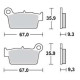 Plaquettes de frein sinter BRAKING 890CM46 