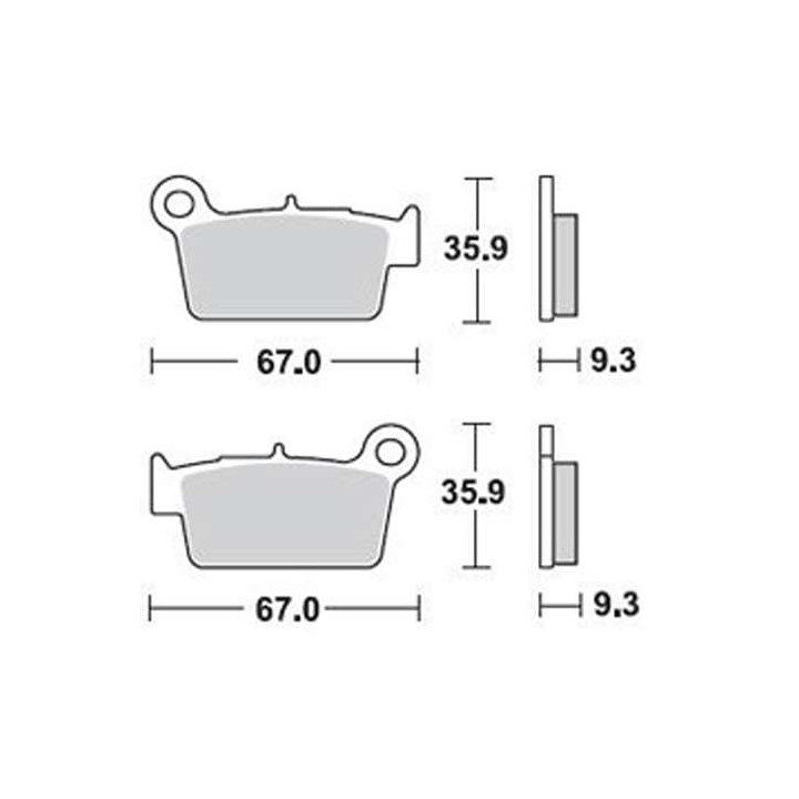 Plaquettes de frein sinter BRAKING 890CM46 