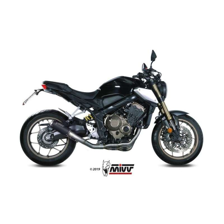 Ligne complète Mivv MK3 Inox noir (H.072.SM3B) Honda CB650R/CB650R Neo Sports Café