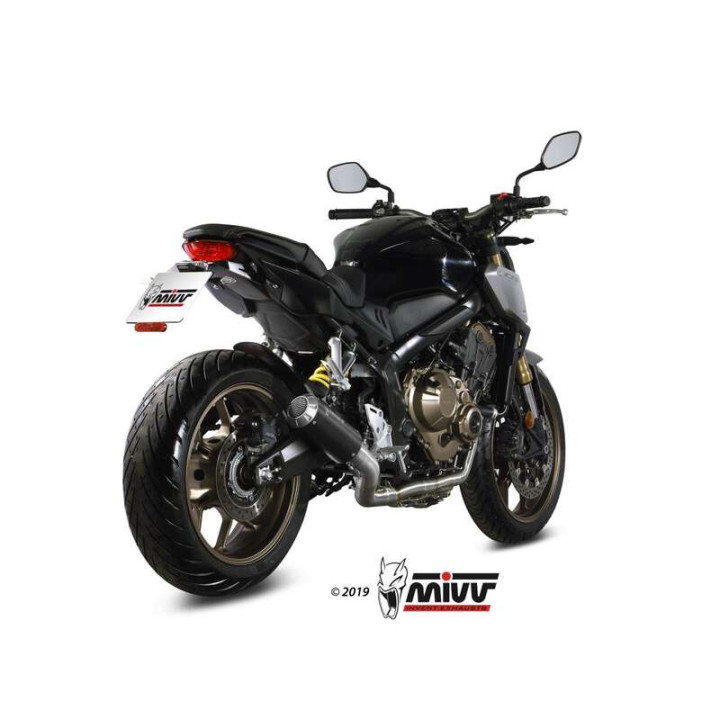Ligne complète Mivv MK3 Inox noir (H.072.SM3B) Honda CB650R/CB650R Neo Sports Café