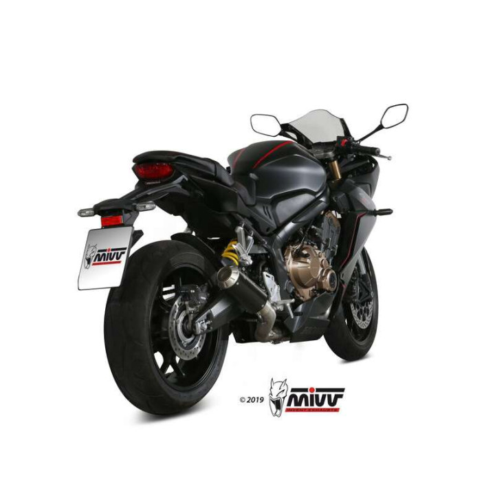 Ligne complète Mivv MK3 Inox noir (H.072.SM3B) Honda CB650R/CB650R Neo Sports Café