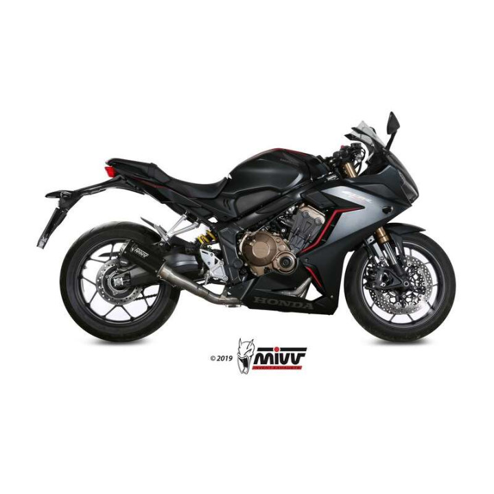 Ligne complète Mivv MK3 Inox noir (H.072.SM3B) Honda CB650R/CB650R Neo Sports Café