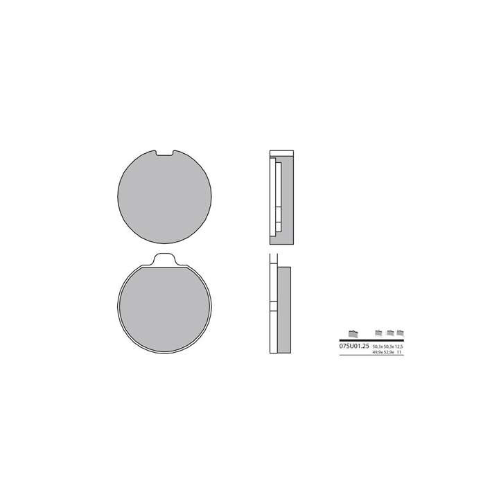 Plaquettes de frein organique BREMBO 07SU0125