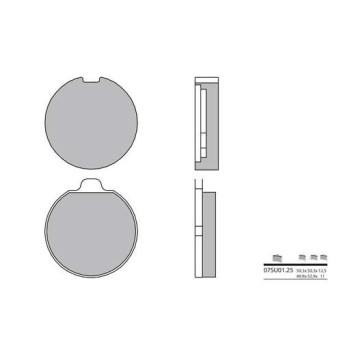 Plaquettes de frein organique BREMBO 07SU0125