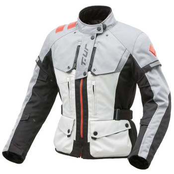 Veste moto Femme T.UR WAYPOINT HYDROSCUD Lady Gris