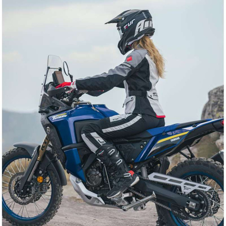 Veste moto Femme T.UR WAYPOINT HYDROSCUD Lady Gris