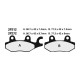 Nissin 2P212NS semi-metal brake pads