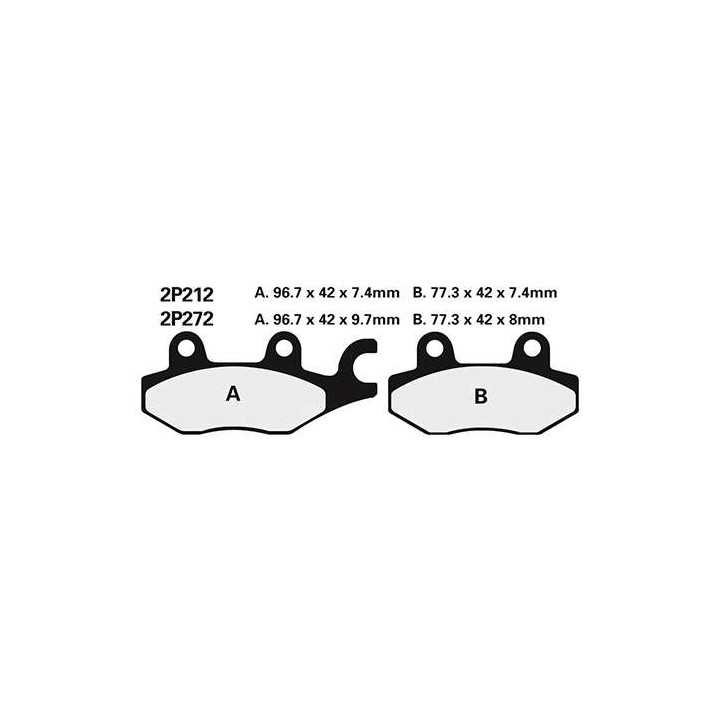 Nissin 2P212NS semi-metal brake pads