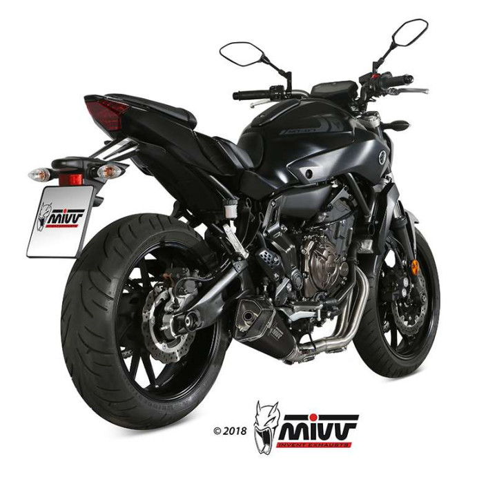 Ligne complète Mivv DELTA RACE Inox noir (Y.044.LDRB) Yamaha MT-07