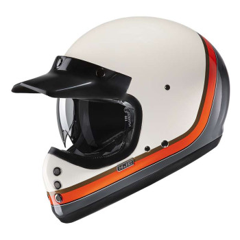 Casque moto HJC V60 SCOBY BEIGE/ORANGE