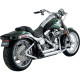 Vance &amp- Hines exhaust SHORTSHOTS CHROME(17221) Harley SOFTAIL 86-11