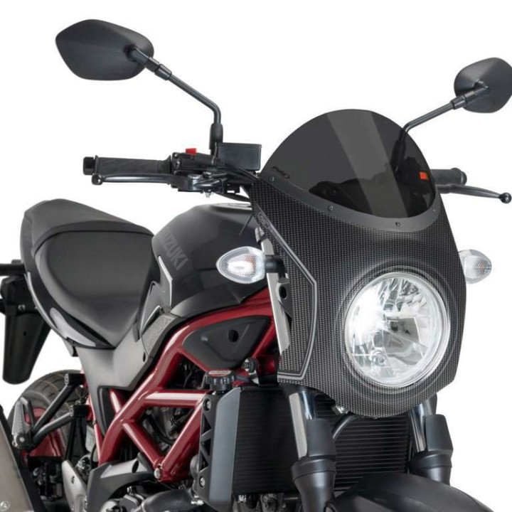 Bulle + carénage rétro Puig Carbone (3170) Suzuki SV650 16-