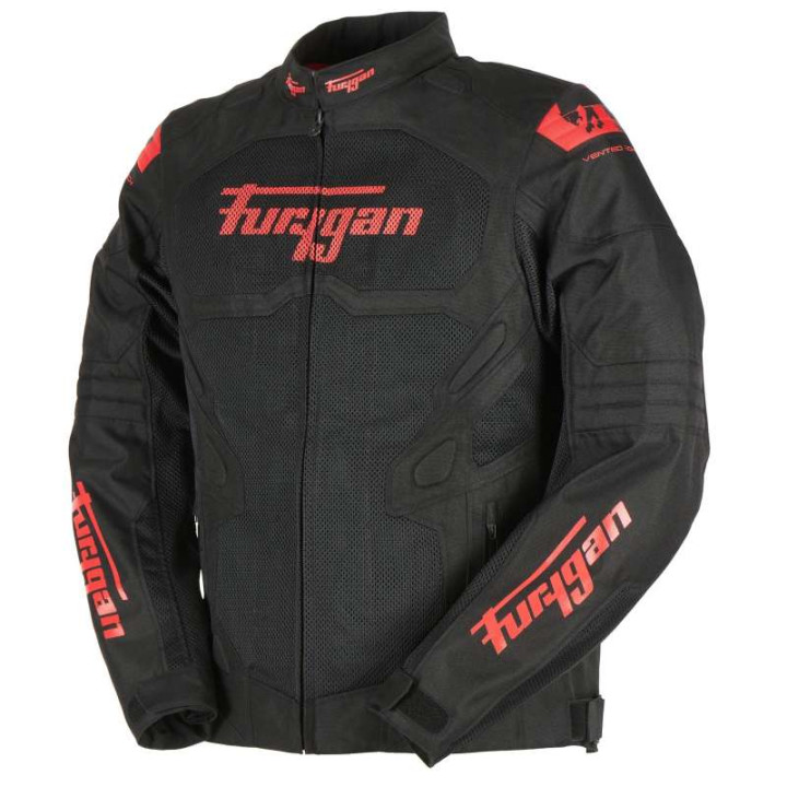 Summer motorcycle jacket Furygan ATOM VENTED EVO Black/Red