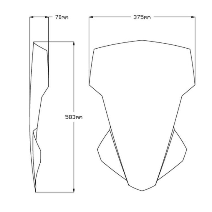 Puig TOURING bubble +15cm (20434) MT-07 TRACER 20-
